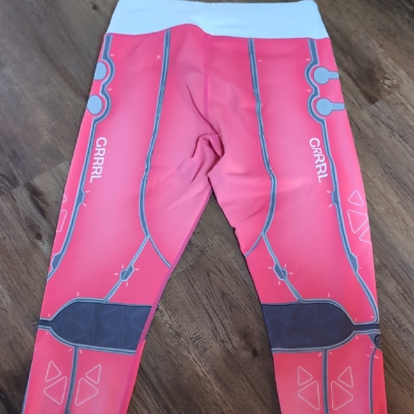 Grrl Pink and Gray Leggings - Picture 1 of 1